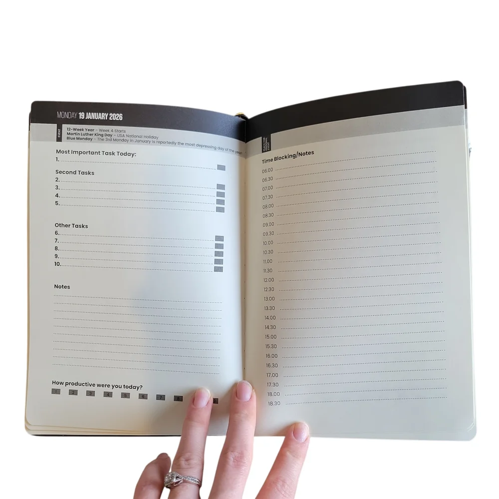 TITAN Black Quarterly Planner